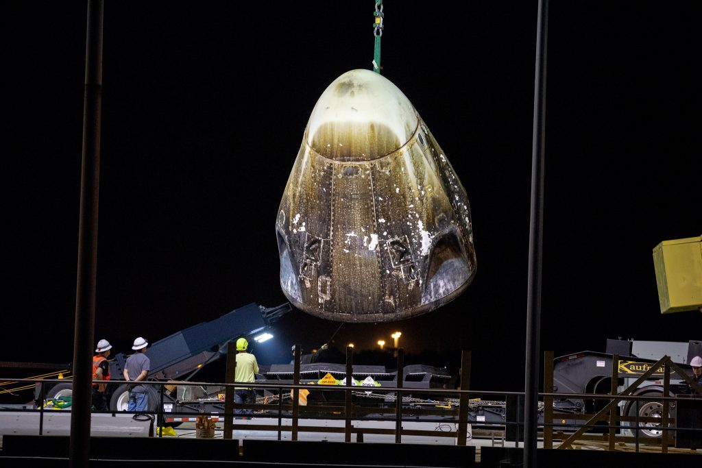 La capsule Crew Dragon de SpaceX a disparu avoir subi une anomalie lors d'un essai moteur